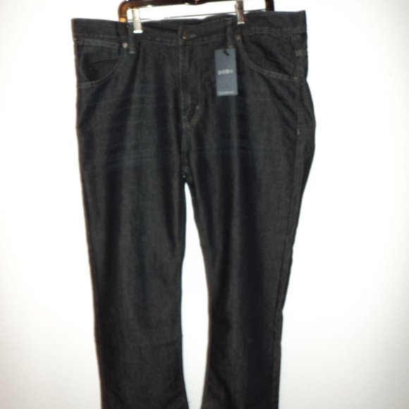 NWT Men's pd & c Size 40x32 Jeans Denim Blue Dark Wash Pockets Slim Straight - Picture 1 of 10